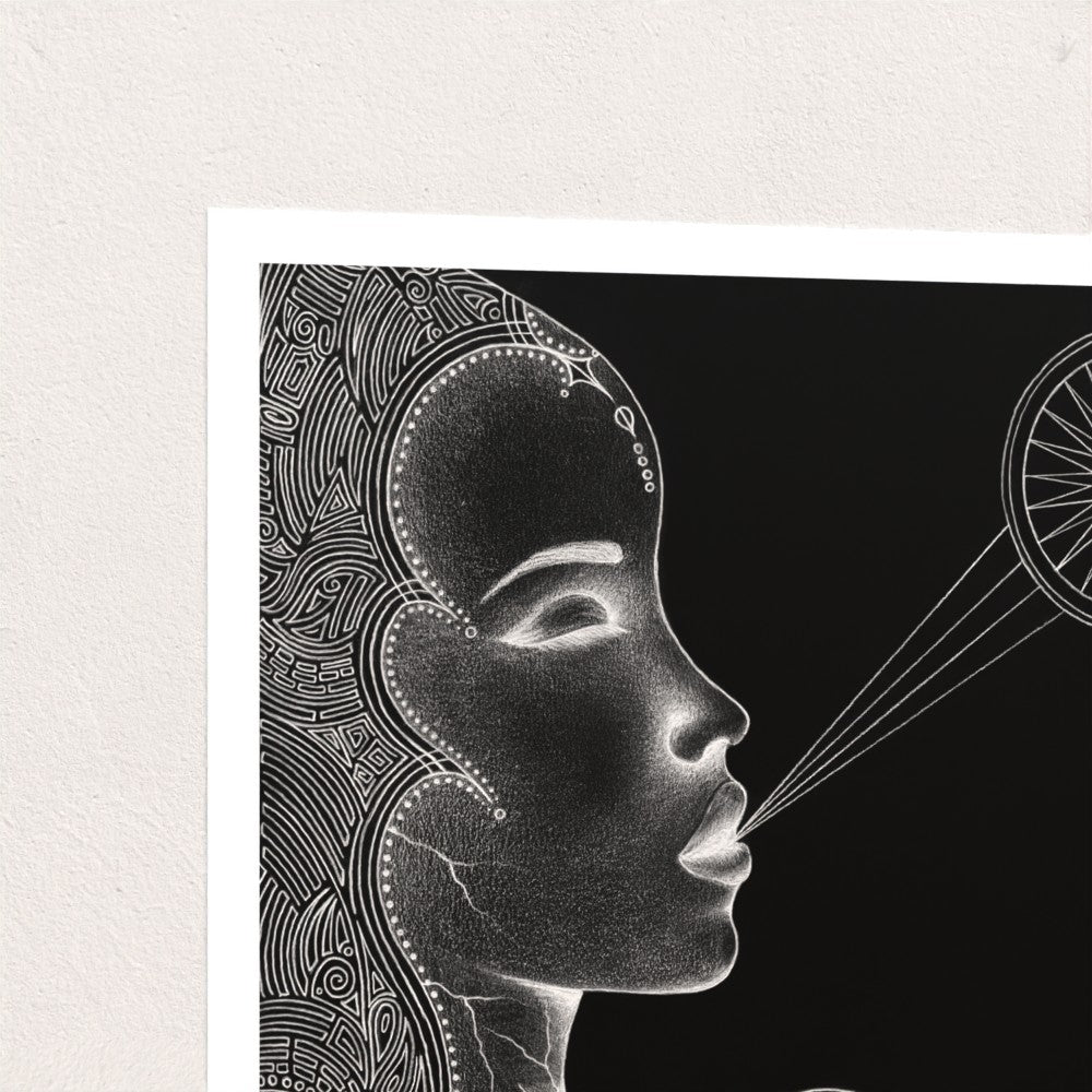 "Kissed by the Black Sun" - A4 - Art Print on Hahnemühle German Etching paper - (21 x 29,7 cm)