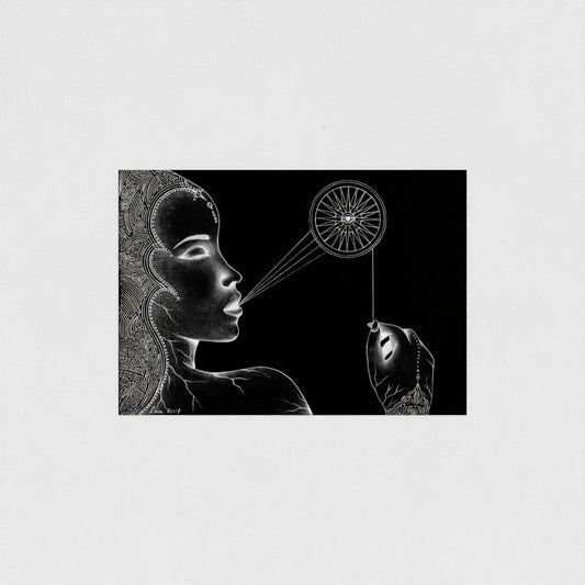 "Kissed by the Black Sun" - A4 - Art Print on Hahnemühle German Etching paper - (21 x 29,7 cm)