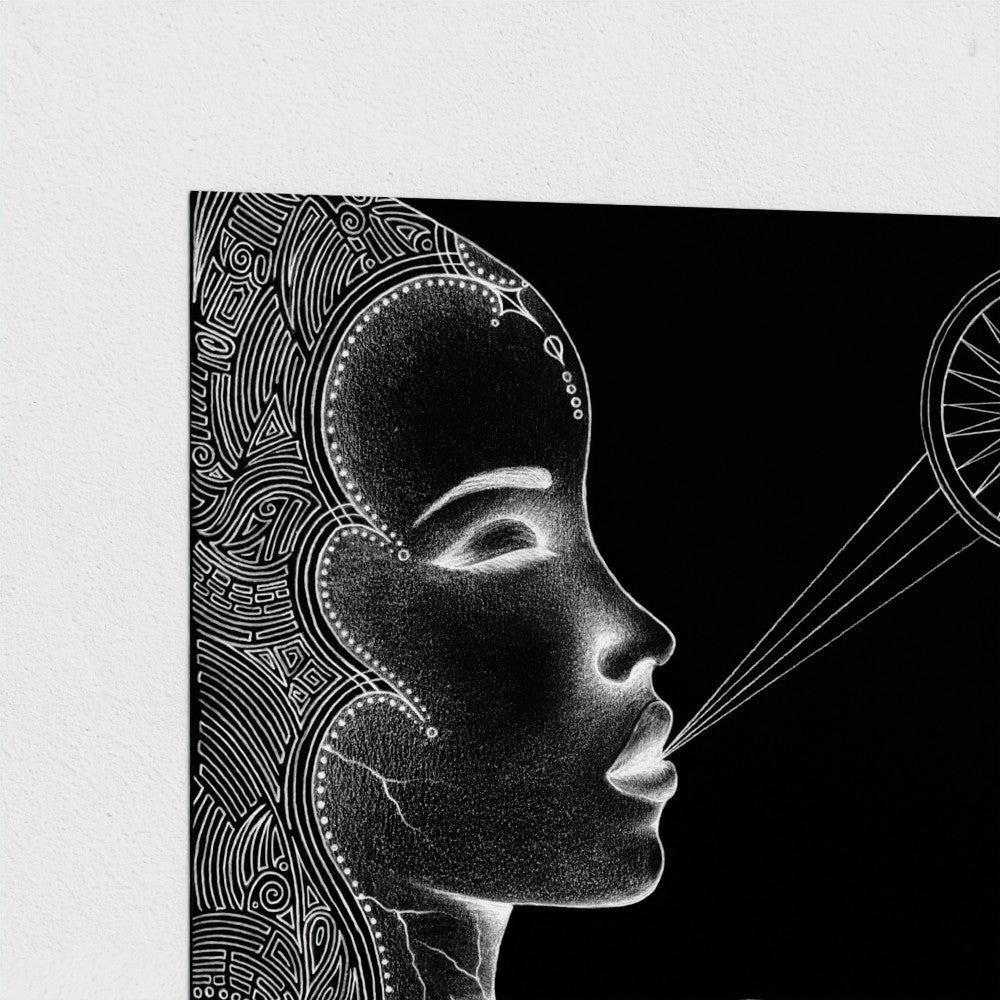 "Kissed by the Black Sun" - A4 - Art Print on Hahnemühle German Etching paper - (21 x 29,7 cm)