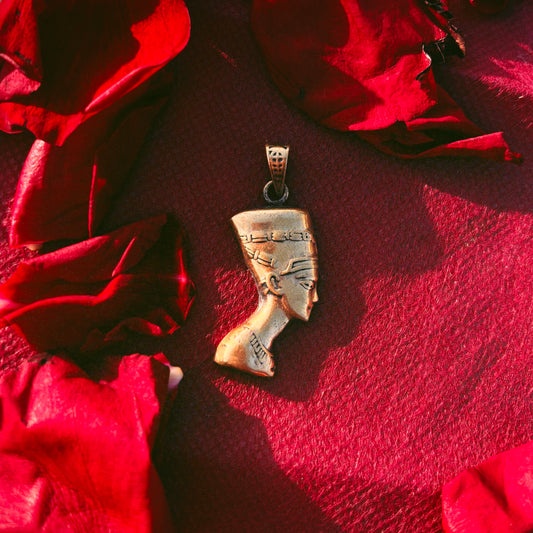 Nefertiti Necklace Brass Charm