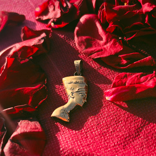 Nefertiti Necklace Brass Charm